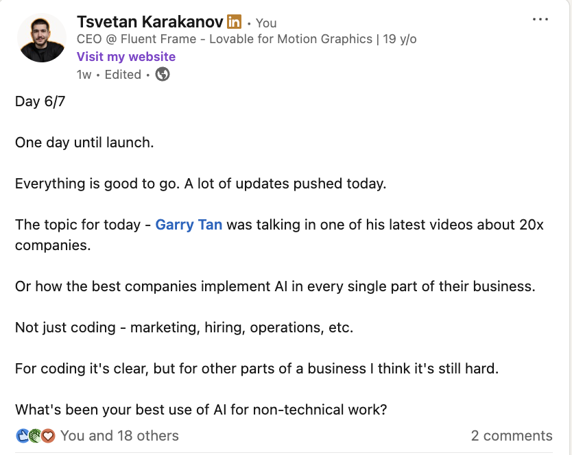 Static content example