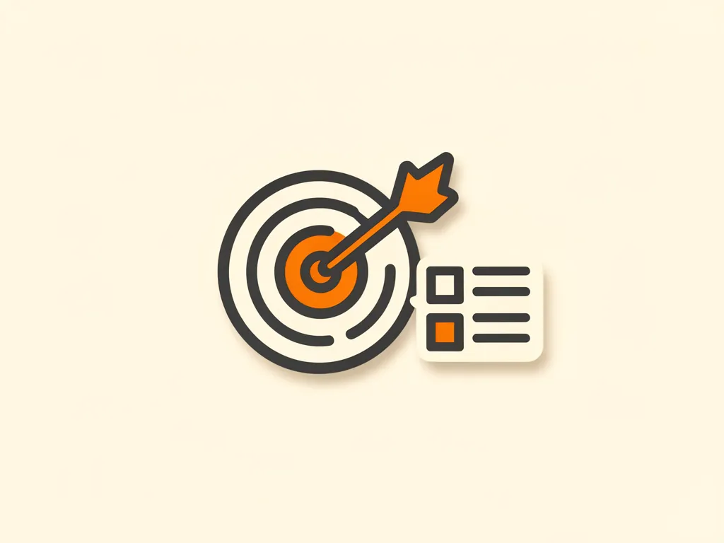 Illustration of a target with a checklist